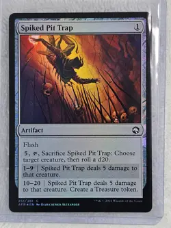 MTG Spiked Pit Trap FOIL - Adventures in the Forgotten Realms #251 Magic Card NM - Image 4