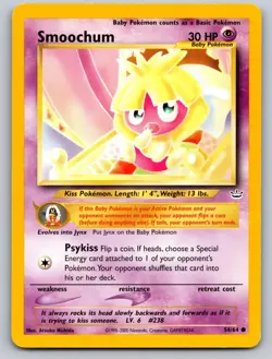 Smoochum 54/64 Common Neo Revelation Unlimited Moderately Played - Image 1