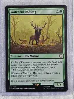MTG Watchful Radstag #87 Universes Beyond: Fallout Magic Card Rare NM - Image 5