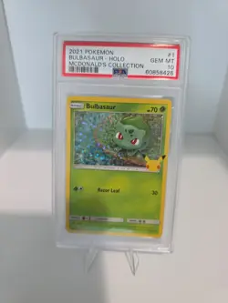 2021 Pokemon Bulbasaur McDonald’s Collection #1 GEM MT PSA 10 - Image 1