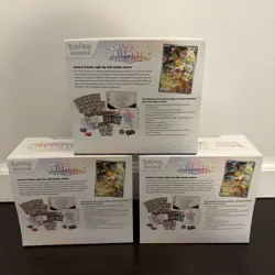 Lot of (3) Pokemon TCG Prismatic Evolutions Elite Trainer Boxes SEALED ETB - Image 2