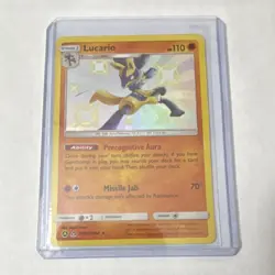 Pokemon Lucario SV22/SV94 Hidden Fates Shiny Vault Shiny Holo Rare ENG 110HP - Image 1
