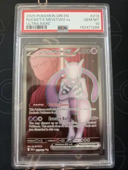 Pokemon TCG Team Rockets Mewtwo EX 213/182 Full Art Destined Rivals - Image 1