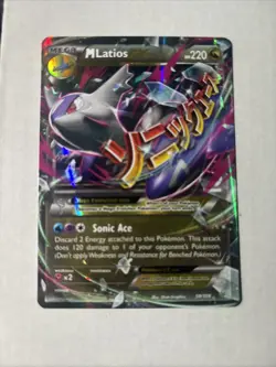 Pokemon M Latios EX 59/108 Roaring Skies Ultra Rare Full Art Holo Mega Sonic Ace - Image 2