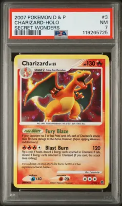 2007 Pokemon Diamond & Pearl Secret Wonders Charizard Holo PSA 7 #3 - Image 1