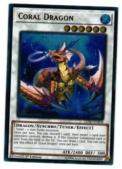 Yugioh Coral Dragon LEHD-ENB38 Ultra Rare 1st Ed NM - Image 1