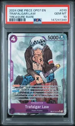 Trafalgar Law Treasure Rare ST10-010 One Piece English PSA 10 - Image 1