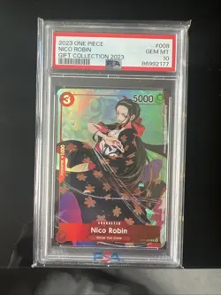 2023 ONE PIECE GIFT COLLECTION ENGLISH NICO ROBIN ST01-008 PSA 10 GEM MINT - Image 1