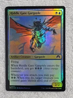 MTG Riddle Gate Gargoyle FOIL Modern Horizons 3 (MH3) #201 Magic Card NM - Image 1