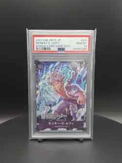 Bandai One Piece Monkey D. Luffy P-041 #041 Holo Promo PSA 10 GEM MT 2023 - Image 1