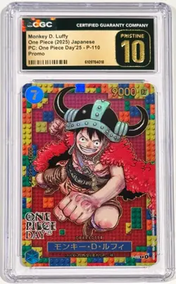 2025 One Piece Monkey D. Luffy #P-110 One Piece Day Promo CGC 10 Pristine - Image 1