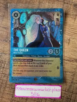 Lorcana The Queen Mirror Seeker 12/P3 Glimmer Foil First Chapter Costco Promo NM - Image 1