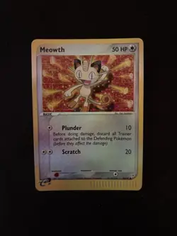 Meowth 42/95 2004 Team Magma vs Team Aqua Reverse Holo Card Pokemon TCG MP - Image 1