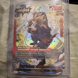 Bandai Dragon Ball Super FB08-001 Foil Son Gohan: Adolescence Leader Awaken Card - Image 1