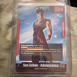 Bandai Dragon Ball Super FB08-001 Foil Son Gohan: Adolescence Leader Awaken Card - Image 2
