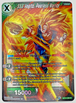 SS3 Vegito, Peerless Warrior | Pre-Release Foil | Dragon Ball Super Card Game LP - Image 1