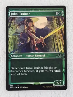 MTG Jukai Trainee (Showcase FOIL) #326 Kamigawa Neon Dynasty Magic Card NM - Image 1