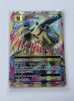 Pokemon M Blastoise EX Full Art Mega Ultra Rare Holo Card 102/108 HP - Image 1