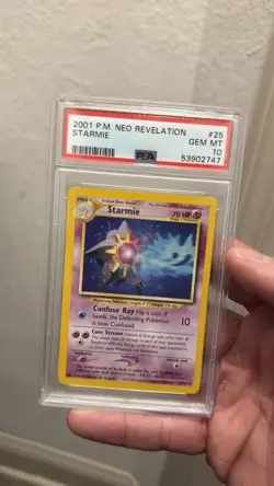 PSA 10 Starmie Neo Revelation 25/64 Unlimited Pokemon Card GEM MINT pop 33 - Image 1