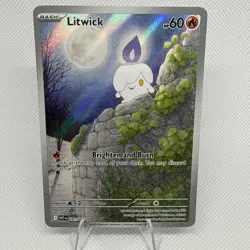 Pokemon TCG Litwick Card 101/086 White Flare Holo Illustration Rare / Pack Fresh - Image 1