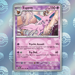 Espeon Poke Ball Pattern 033/131 (Prismatic Evolutions) Near Mint Pokemon Card - Image 1