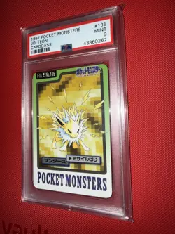 PSA 9 Jolteon 135 Carddass Mint Pokemon Card Vending 1997 Pocket Monsters - Image 1
