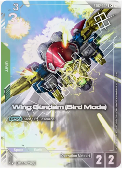 Wing Gundam (Bird Mode) Alternate Art Winner Foil - ST02-002 Gundam Card Game - Image 1