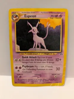 Pokemon Card Espeon 20/75 Neo Discovery Rare Non Holo WOTC - Image 1