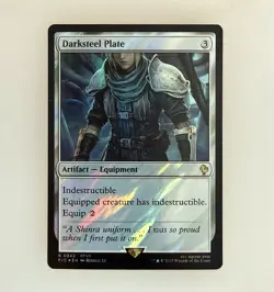 MTG: Darksteel Plate (Surge Foil) Commander: Final Fantasy Surge Foil NM - Image 1