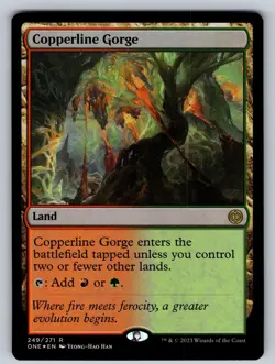 MTG Copperline Gorge Foil R Phyrexia: All Will Be One 249 NM - Image 1