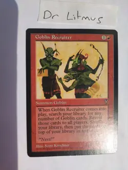 1x Goblin Recruiter Visions MTG Great Condition - Image 1