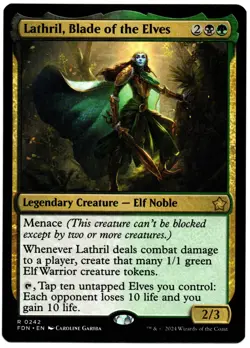 Lathril, Blade of the Elves #0242 (FDN) Foundations Rare MTG - Image 1