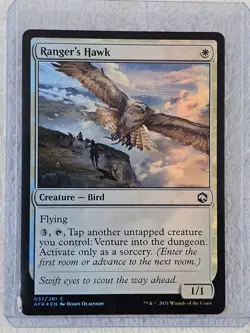 MTG Ranger's Hawk FOIL - Adventures in the Forgotten Realms # 37 NM - Image 5