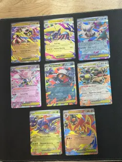 Mixed Lot Of 8 Mega EX Pokemon Cards - Image 1