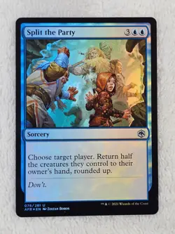 MTG Split the Party FOIL - Adventures in the Forgotten Realms # 76 U NM - Image 1