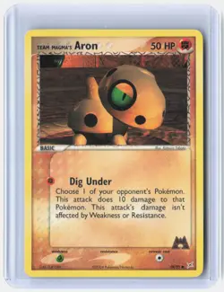 Team Magma's Aron 59/95 Common Team Magma vs Team Aqua Pokemon Near Mint - Image 1