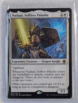 MTG Nadaar, Selfless Paladin Adventures in the Forgotten Realms #27 Rare NM - Image 4