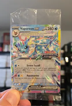 Pokemon TCG Vaporeon ex 023/131 Prismatic Evolutions Sealed STAMPED Promo NM/M - Image 1
