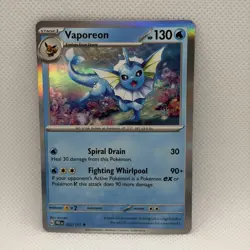 Vaporeon 022/131 Holo Rare SV: Prismatic Evolutions Pokemon TCG NM condition - Image 1