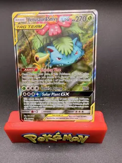 Pokemon TCG - Venusaur & Snivy GX SM229 Ultra Rare Sun & Moon Promo Tag Team NM - Image 1