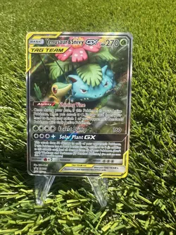 Pokemon TCG Venusaur & Snivy GX SM Black Star Promo SM229 Holo Promo - Image 1