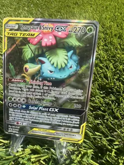 Pokemon TCG Venusaur & Snivy GX SM Black Star Promo SM229 Holo Promo - Image 4
