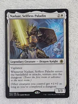 MTG Nadaar, Selfless Paladin Adventures in the Forgotten Realms #27 Rare NM - Image 2
