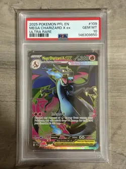 Pokemon Phantasmal Flames Me02: Mega Charizard EX 109/094 Ultra Rare Holo PSA 10 - Image 1