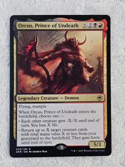 MTG Orcus Prince of Undeath #229 Adventures in the Forgotten Realms Rare NM - Image 1