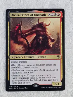 MTG Orcus Prince of Undeath #229 Adventures in the Forgotten Realms Rare NM - Image 2