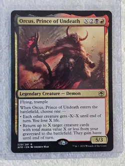 MTG Orcus Prince of Undeath #229 Adventures in the Forgotten Realms Rare NM - Image 4