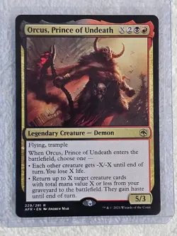 MTG Orcus Prince of Undeath #229 Adventures in the Forgotten Realms Rare NM - Image 5