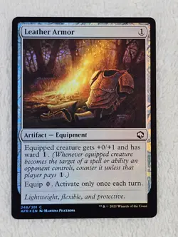 MTG Leather Armor FOIL - Adventures in the Forgotten Realms # 248 Near Mint - Image 2