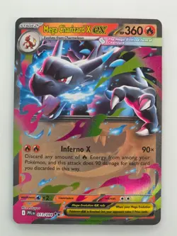 Mega Charizard X ex 013/094 Holo Pokemon TCG ME02: Phantasmal Flames NM 013/094 - Image 1